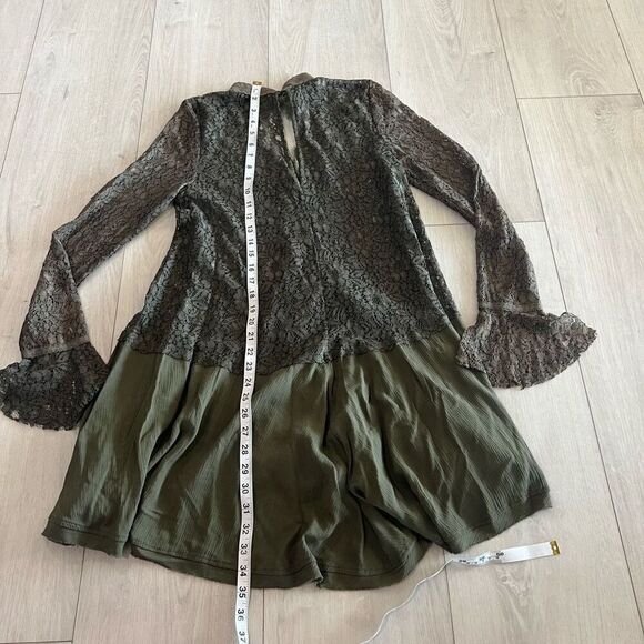 Free People Dusty green  Taupe Tank Dress Tunic size XS. - Picture 3 of 8